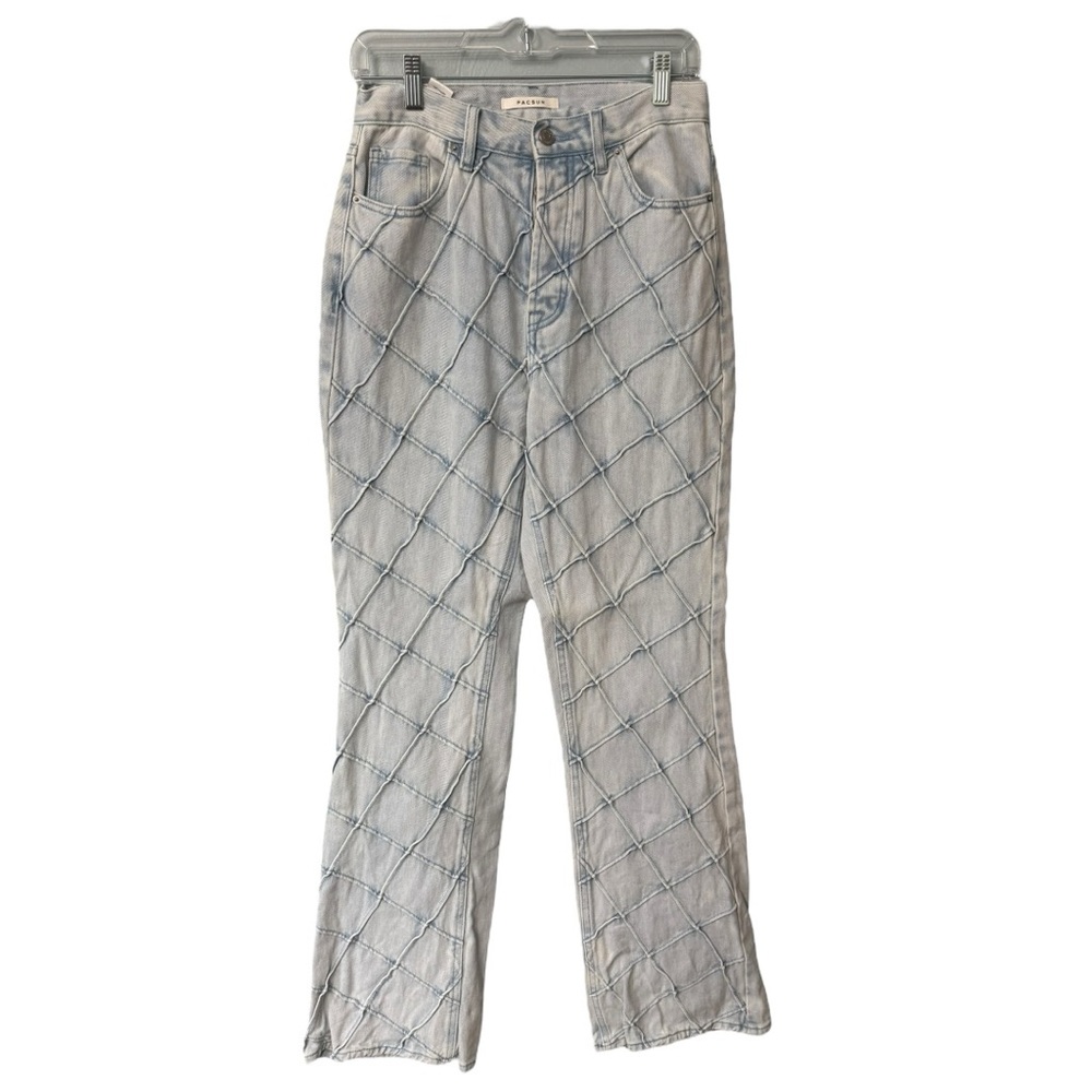 PacSun High Rise Bootcut Quilted Jeans Light Wash Size 27